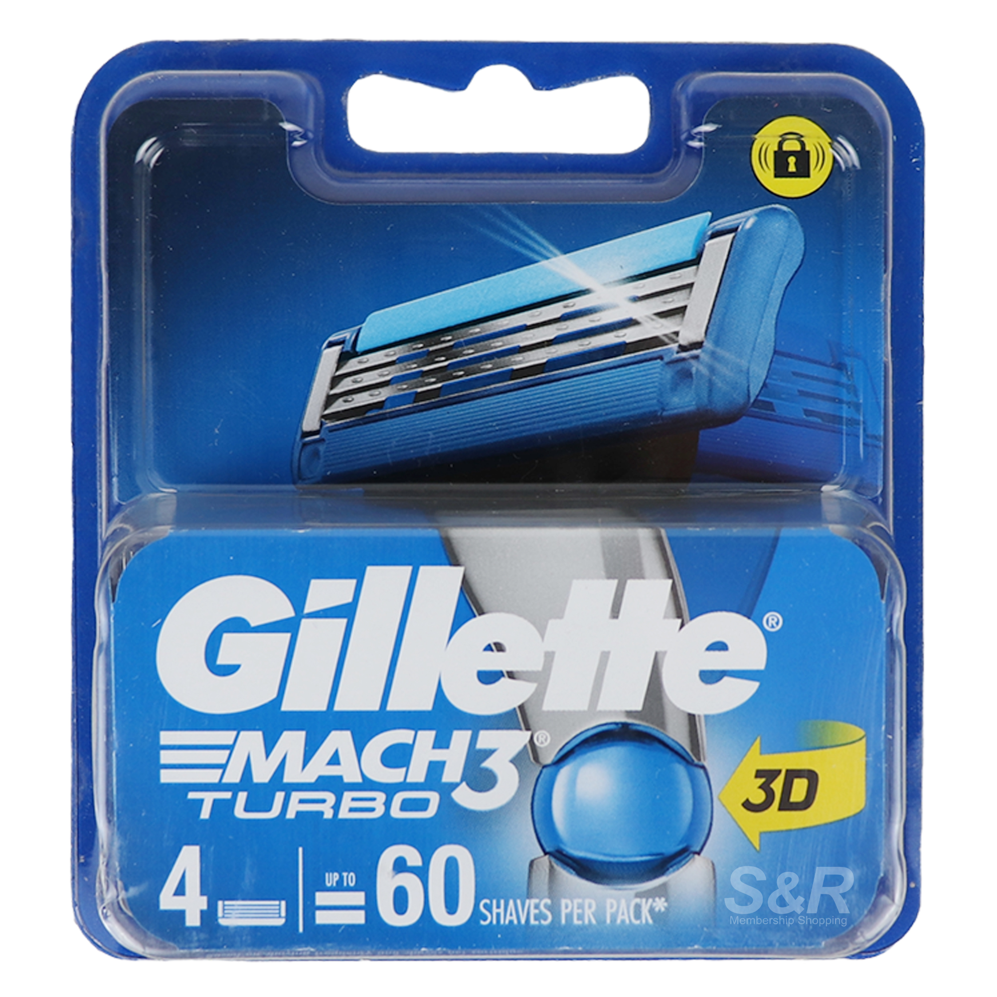 Gillette Mach 3 Turbo 3D Refill 4pcs